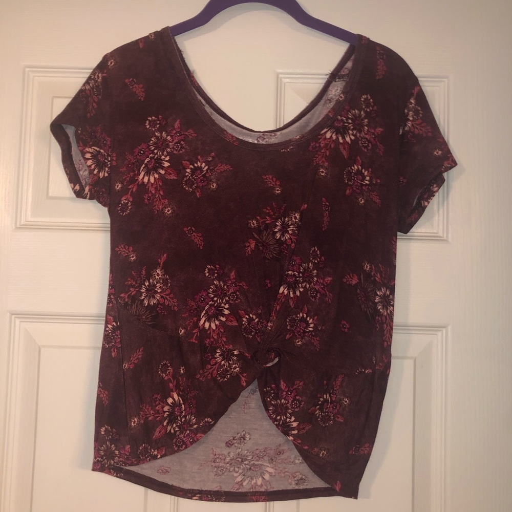 Crop tee floral NWOT by mudd sz xxs